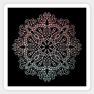 Rose Gold and Turquoise Mandala Sticker